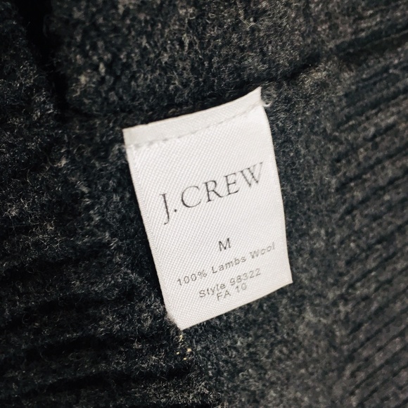 J. CREW 1/4 Zip Lambs Wool Pullover Sweater MEDIUM - Picture 3 of 4